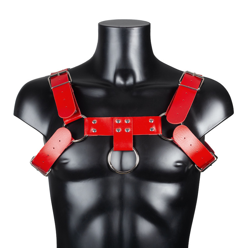 BDSMaster Harnais Simili Harnis Rouge